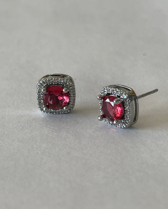 Greybird Mary Gem Earring Ruby