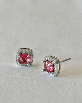 Greybird Mary Gem Earring Ruby