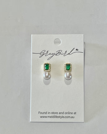 Greybird Gen Emerald Pearl Earring