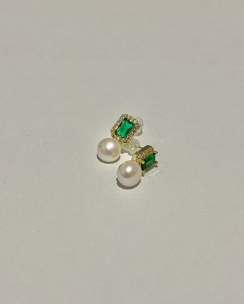 Greybird Gen Emerald Pearl Earring