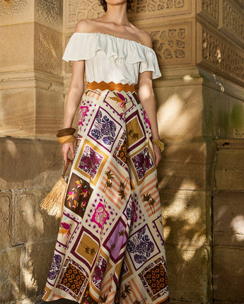 Wild Palm Maxi Skirt