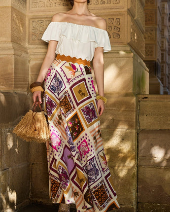 Wild Palm Maxi Skirt