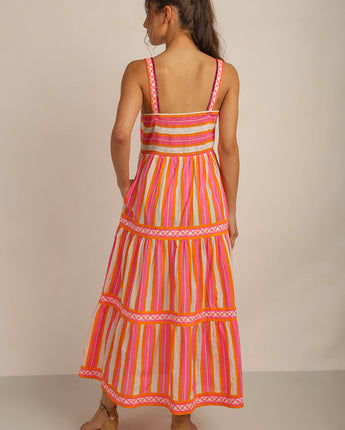 Malta Stripes Strap Dress