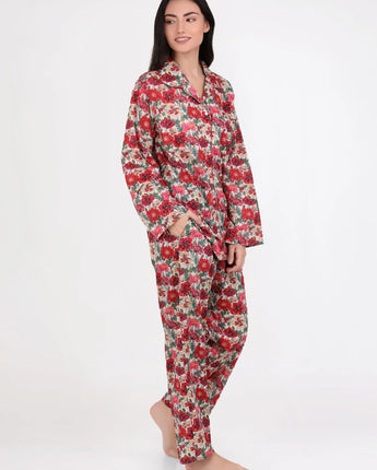 Raspberry Floral PJ Set