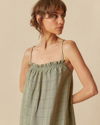 Liquen Grid Maxi Dress