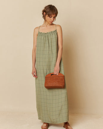Liquen Grid Maxi Dress