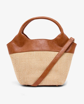 Miller Tote Tan Natural Weave