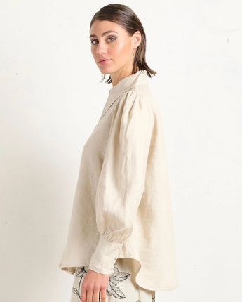 Pointed Collar Blouse Stone