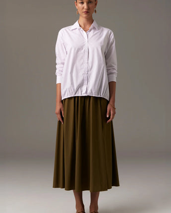 Louie Drawcord Shirt White