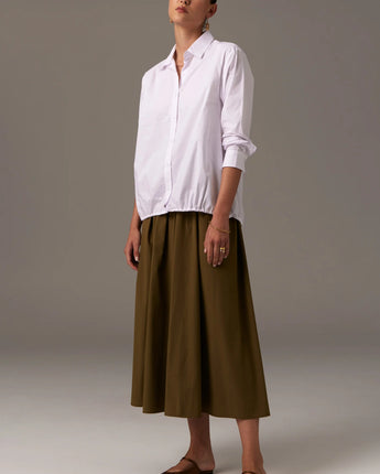 Louie Drawcord Shirt White