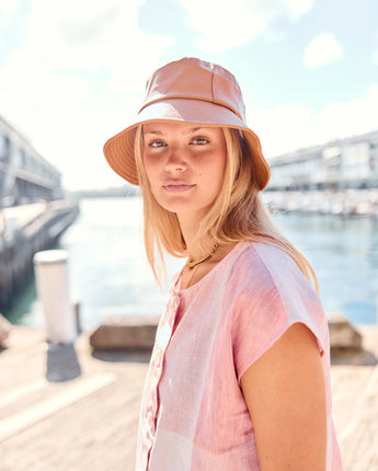 Gingham Safria Scallop Top