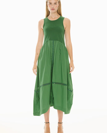 Orlo Lace Tank Dress Green