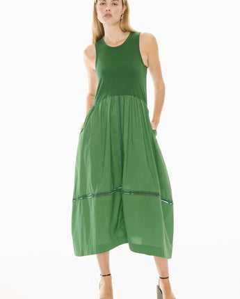 Orlo Lace Tank Dress Green