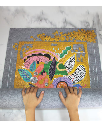 Jigsaw Felt Roll Up Mat