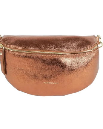 Leather Bumbag Metallic Bronze