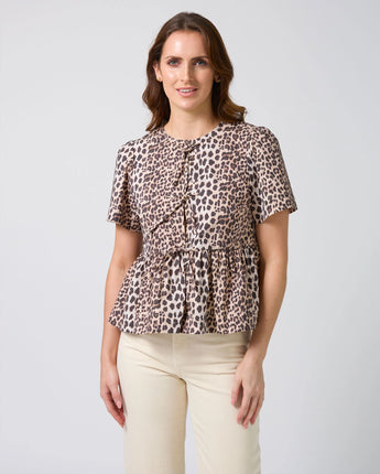 Eva Blouse Leopard
