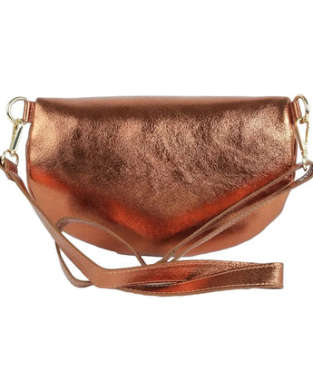 Leather Bumbag Metallic Bronze