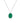 Wandering Soul Green Onyx Pendant Necklace Silver