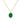 Wandering Soul Green Onyx Pendant Necklace Yellow Gold