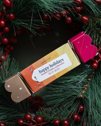 Happy Holidays Shower Steamer + Lip Balm Bon Bon