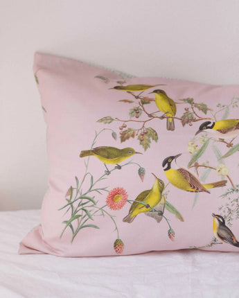 Pillowcase Set Yellow Birds