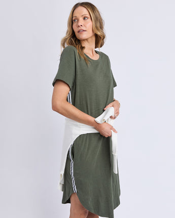 Bay Tape Dress Khaki