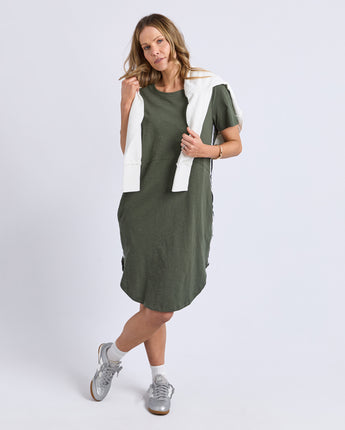 Bay Tape Dress Khaki