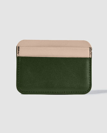Card Holder Moss Green/Sand