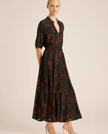 Mary Silk Dress Smoke