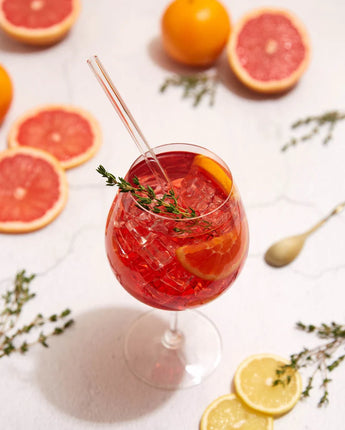 Glass Straw Set 4 Clear