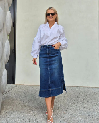 Madison Denim Skirt