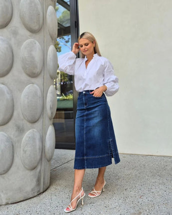 Madison Denim Skirt