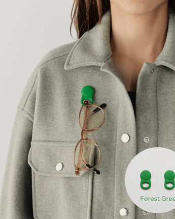 Forest Green  Spex Glasses Clip 2 Pack