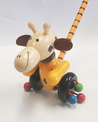 Wooden Push Along Giraffe