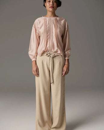 Rhea Pintuck Top Pink