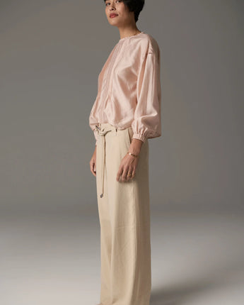 Rhea Pintuck Top Pink