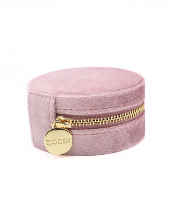 Round Jewellery Case Pink
