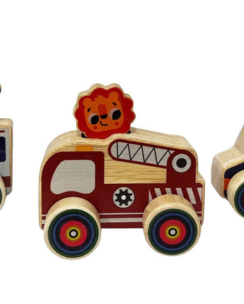 Wooden Wheelie Emergency Vehicles