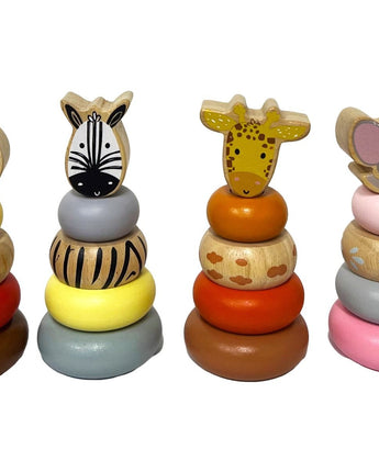 Wooden Safari Animal Stacking Toy