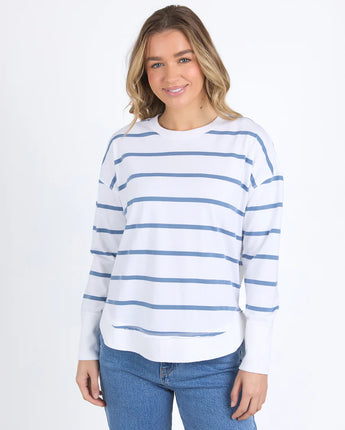 Farrah Stripe L/S Top Blue