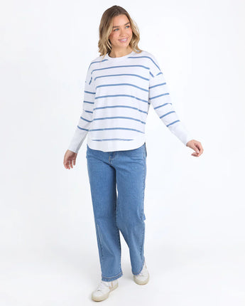 Farrah Stripe L/S Top Blue