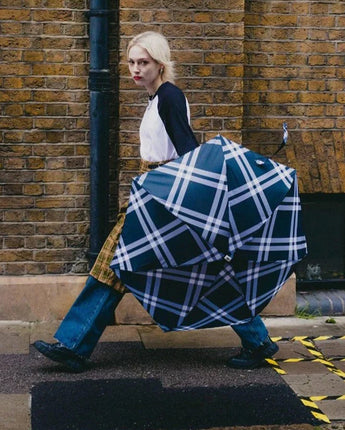 Anatole Camden Tweed Gingham Umbrella