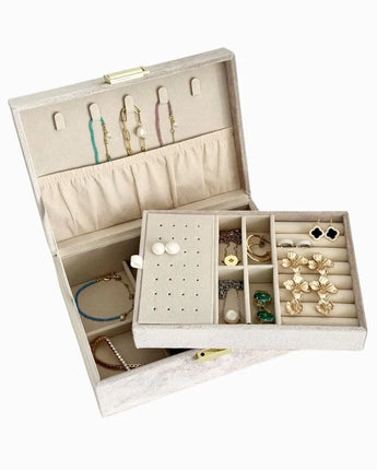 Jewellery Case Champagne Velvet