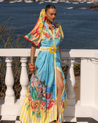 Positano Lemon Maxi Dress